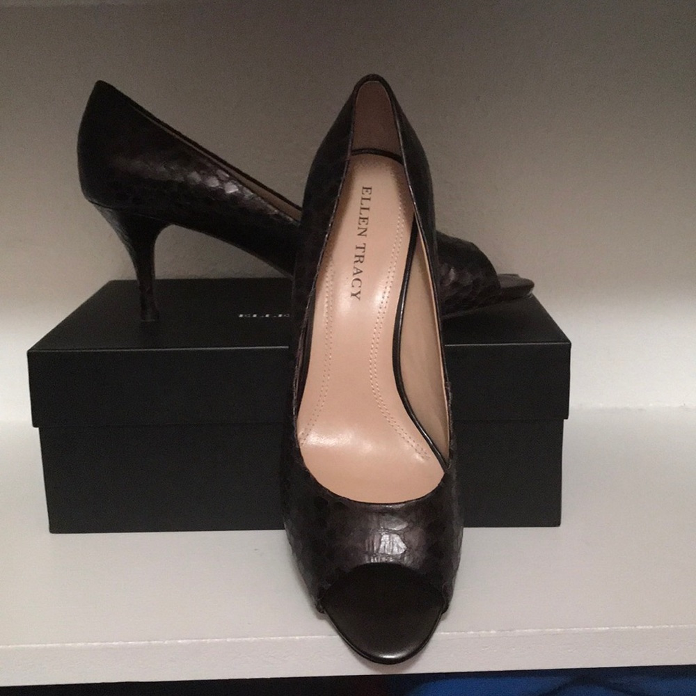 Chocolate Open Toe Shoes